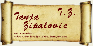 Tanja Zipalović vizit kartica